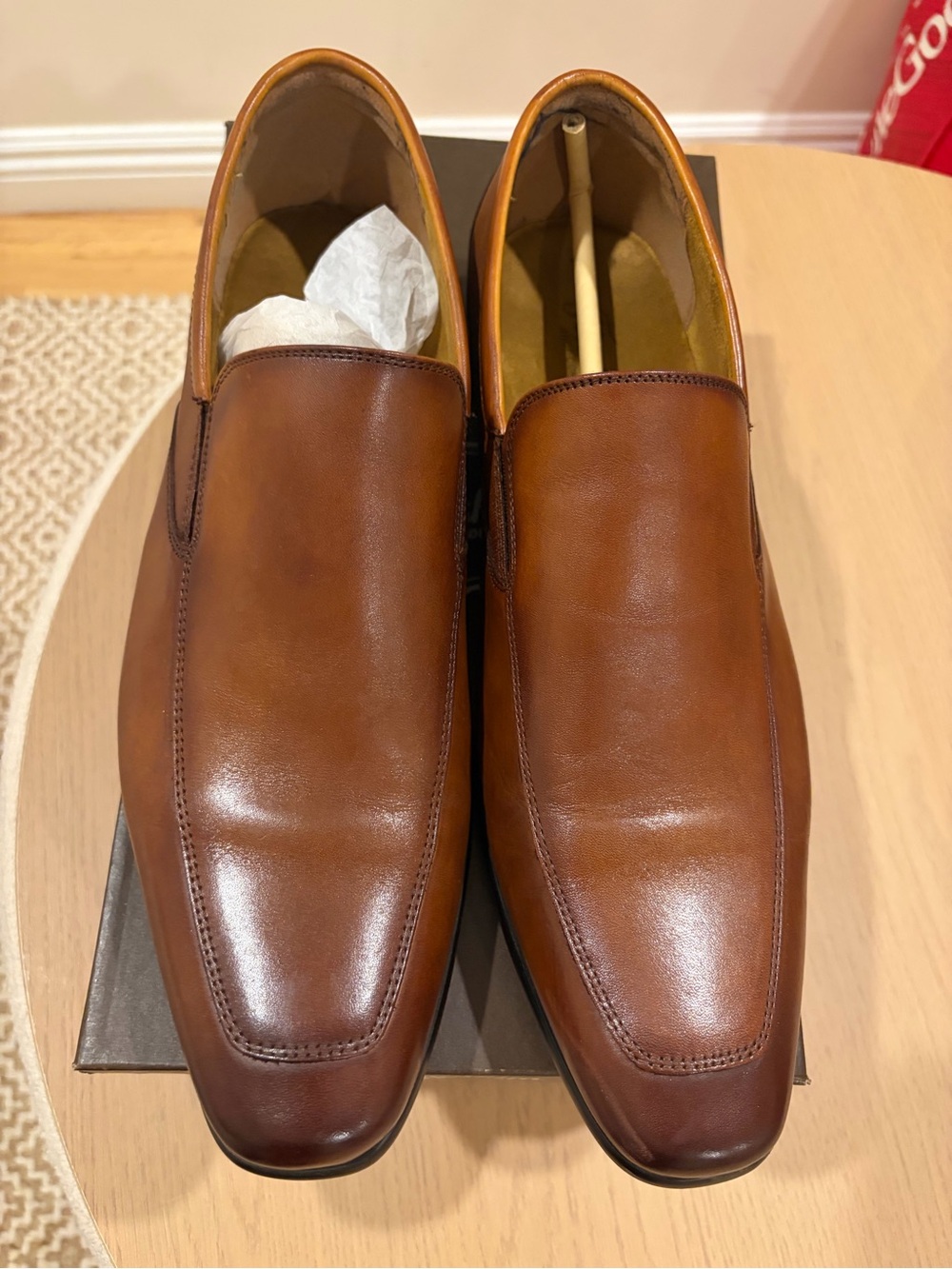 Florsheim Men's Brown Slip-On Leather Dress Shoes